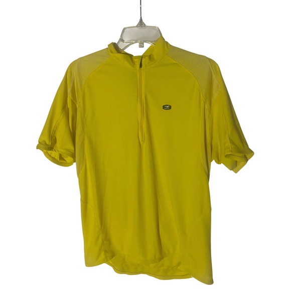 SUGOI Other - Sugoi Mens XL Cycling Jersey Hi-Vis Yellow Short Sleeve 1/4 Zip 3-Pocket Bike